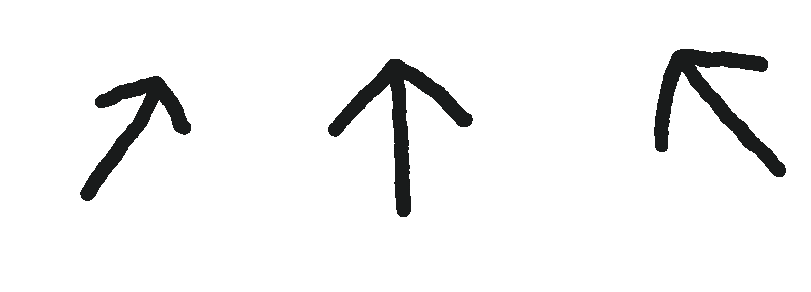 Black animated arrows.